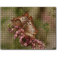 Cakapuzzle Pembe Çiçekler ve Bir Çift Kelebek 120 Parça Puzzle