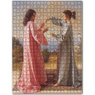 Cakapuzzle Pembe Elbiseli Hanım Gri Elbiseli Nedimesi Ahşap 255 Parça Puzzle