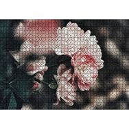 Cakapuzzle Pembe Güller Flu Arkaplan Mdf 1000 Parça Puzzle