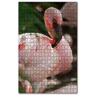 Cakapuzzle Pembeli Beyazlı Amerikan Flamingosu Görseli Ahşap 1000 Parça Puzzle
