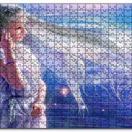 Cakapuzzle Perisi ve Arkaplanda Yıldızlar Mdf 1000 Parça Puzzle