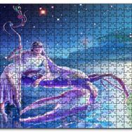 Cakapuzzle Perisi ve Yengeç Burcu Görseli Mdf 120 Parça Puzzle
