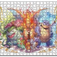 Cakapuzzle Pikaçu Tüm Karakterler Dijital Çizim Mdf 1000 Parça Puzzle