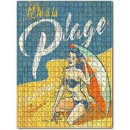 Cakapuzzle Pilajda Güneşlenen Bikinili Kadın Görseli Ahşap 1000 Parça Puzzle