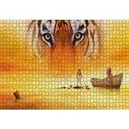 Cakapuzzle Pinin Yaşamı Kaplan Sandal ve Çocuk 120 Parça Ahşap Puzzle