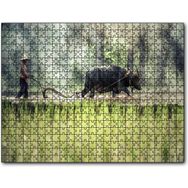 Cakapuzzle Pirinç Tarlası Süren Vietnamlı 255 Parça Puzzle