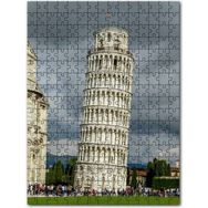Cakapuzzle Pisa Kulesi Ziyaretçiler Yağmur Bulutları Mdf 1000 Parça Puzzle