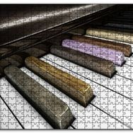 Cakapuzzle Piyano Tuşları Yakın Çekim Mdf 120 Parça Puzzle