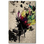 Cakapuzzle Piyanodan Müzik Eşliğinde Kelebek Esintisi Ahşap 255 Parça Puzzle