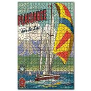Cakapuzzle Plaisance Yelkenli Yat Görseli Ahşap 500 Parça Puzzle