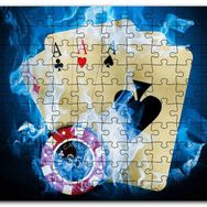 Cakapuzzle Poker Oyunu Dört As Casino Alev Görseli Mdf 1000 Parça Puzzle