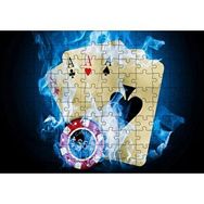Cakapuzzle Poker Oyunu Dört As Casino Alev Görseli Mdf 120 Parça Puzzle