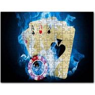 Cakapuzzle Poker Oyunu Dört As Casino Alev Görseli Mdf 500 Parça Puzzle