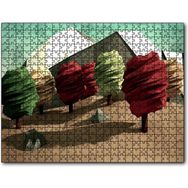 Cakapuzzle Poligonal Ağaçlar ve Dağlar Mdf 1000 Parça Puzzle