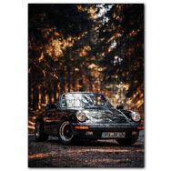 Cakapuzzle Porsche 911 Cabrio ve Orman Yolu Mdf 120 Parça Puzzle