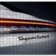 Cakapuzzle Porsche Taycan Turbo Beyaz Arka Yakın Plan Mdf 1000 Parça Puzzle