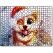 Cakapuzzle Posta Kutusunun Üzerindeki Köpek ve Karlar Mdf 500 Parça Puzzle