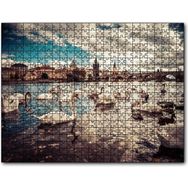 Cakapuzzle Prag Charles Köprüsü ve Kuğular 255 Parça Mdf Puzzle