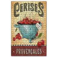 Cakapuzzle Provence Kirazı Afişi Görseli Ahşap 500 Parça Puzzle