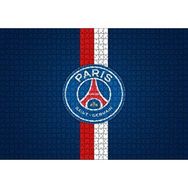 Cakapuzzle PSG Logosu Mavi Zemin Kırmızı Beyaz Kuşaklı 120 Parça Ahşap Puzzle