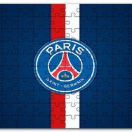 Cakapuzzle Psg Logosu Mavi Zemin Kırmızı Beyaz Kuşaklı Mdf 1000 Parça Puzzle