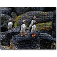 Cakapuzzle Puffin Bird Beak Rock Mdf 500 Parça Puzzle