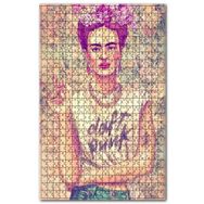 Cakapuzzle Punkçu Tişörtlü Frida Kahlo Tarz Görsel Ahşap 255 Parça Puzzle