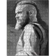 Cakapuzzle Ragnar Lothbrok Siyah Beyaz Görsel Mdf 120 Parça Puzzle