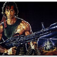 Cakapuzzle Rambo Sylvester Stallone Roketatar Arkaplan Mdf 120 Parça Puzzle