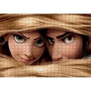 Cakapuzzle Rapunzel Ve Prens Saçların Arasında 120 Parça Ahşap Puzzle