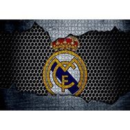 Cakapuzzle Real Madrid Logo Gri Siyah Petek Zemin 1000 Parça Puzzle