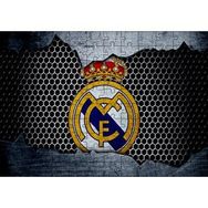 Cakapuzzle Real Madrid Logo Gri Siyah Petek Zemin 120 Parça Puzzle