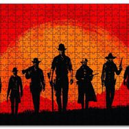 Cakapuzzle Red Dead Redemption Kırmızı Arkaplan Mdf 1000 Parça Puzzle
