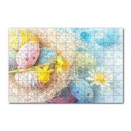 Cakapuzzle Rengarenk Boyalı Süslü Sürpriz Yumurtalar 120 Parça Ahşap Puzzle
