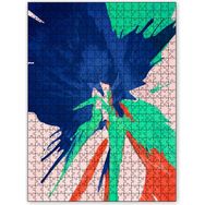 Cakapuzzle Renklerin Patlaması Lacivert Yeşil ve Turuncu 120 Parça Puzzle