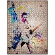 Cakapuzzle Renkli Ahşap Zeminde Gitarist Solist Görseli 1000 Parça Puzzle