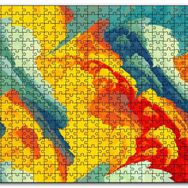 Cakapuzzle Renkli Fırça Darbeleri Kompozisyon Mdf 1000 Parça Puzzle