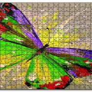 Cakapuzzle Renkli Kelebek Yaplıboya Mdf 120 Parça Puzzle