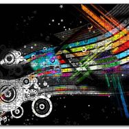 Cakapuzzle Renkli Şeritler Daireler ve Yıldızlar Mdf 120 Parça Puzzle