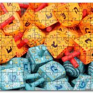 Cakapuzzle Renkli ve Harfli Minik Topaçlar Mdf 1000 Parça Puzzle