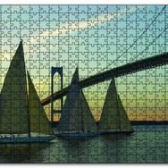 Cakapuzzle Rhode Island Köprü Yelkenliler Ahşap 500 Parça Puzzle