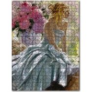 Cakapuzzle Richard S Johnson Ressam Kadın ve Vazoda Çiçekler 1000 Parça Puzzle