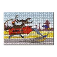 Cakapuzzle Road Runner ve Coyote Roket 120 Parça Ahşap Puzzle