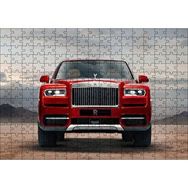 Cakapuzzle Rollsroyce Cullinan Kırmızı Cephe Görseli 120 Parça Ahşap Puzzle