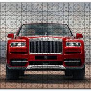 Cakapuzzle Rollsroyce Cullinan Kırmızı Cephe Görseli Mdf 1000 Parça Puzzle