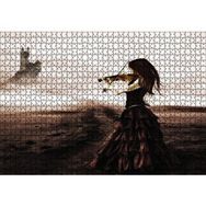 Cakapuzzle Rüyadaki Kemancı Kadın Soyut 120 Parça Ahşap Puzzle
