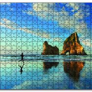 Cakapuzzle Sahilde Koşma Zamanı Mdf 120 Parça Puzzle
