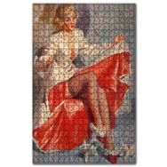 Cakapuzzle Sahne Hazırlığındaki Nostaljik Kadın Görseli 120 Parça Puzzle