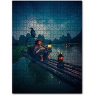 Cakapuzzle Saldaki Balıkçı ve Karabatak Ahşap 1000 Parça Puzzle