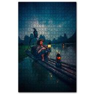 Cakapuzzle Saldaki Balıkçı ve Karabatak Ahşap 255 Parça Puzzle